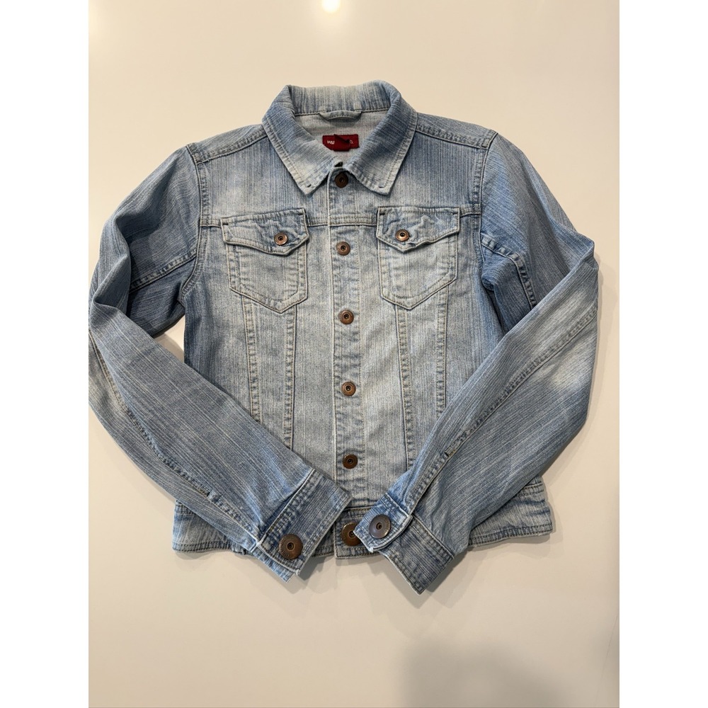 HM LOGG Denim Jacket Light Blue Boys US 13-14Y Cotton Long Sleeve